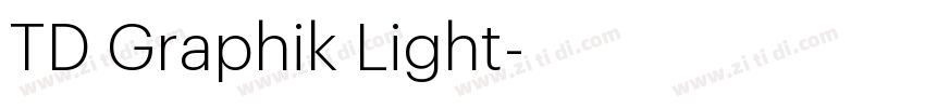 TD Graphik Light字体转换 TD Graphik Light字体转换